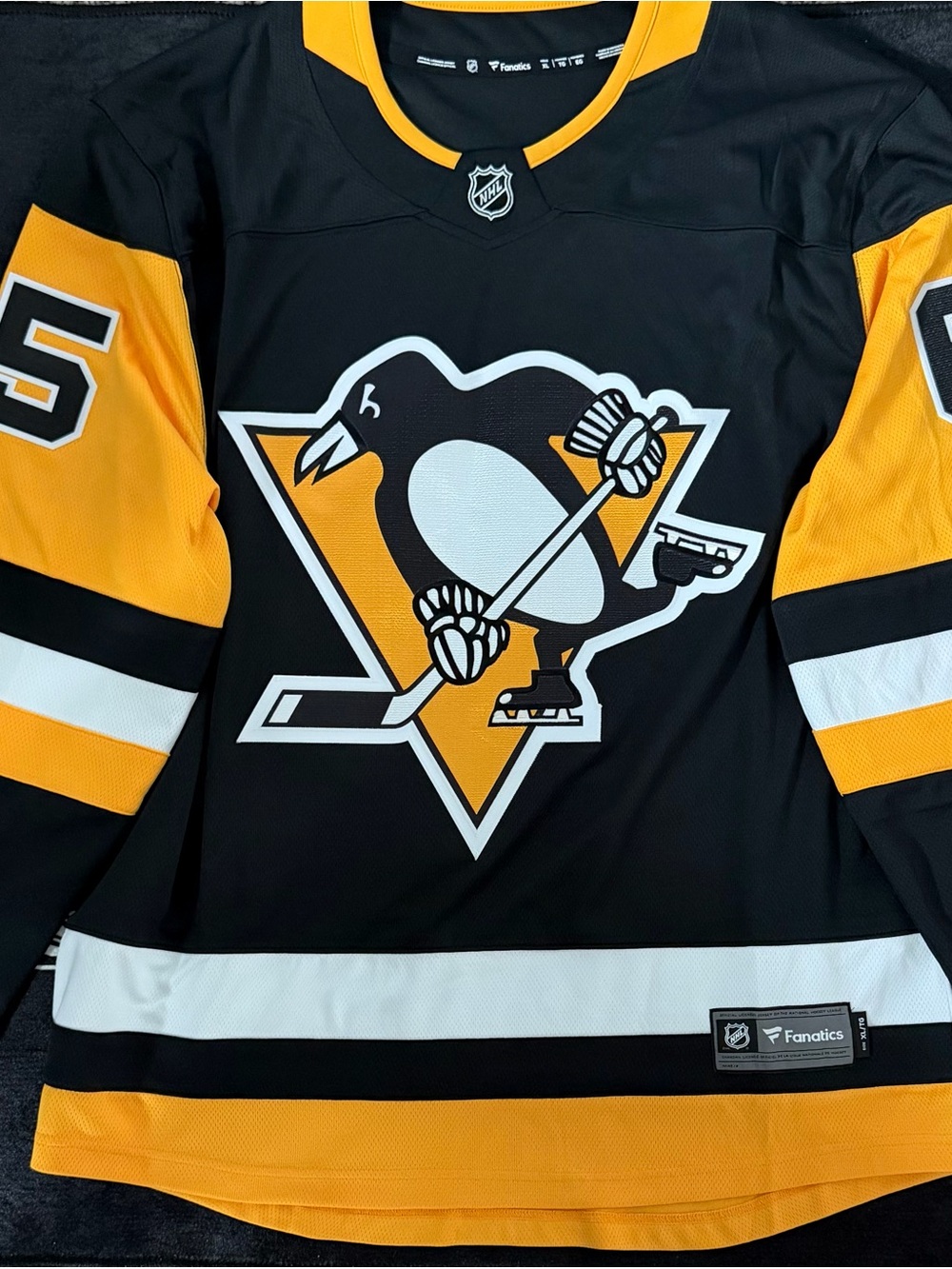 NWT Erik Karlsson Pittsburgh Penguins Fanatics Breakaway Home Jersey XL Hockey